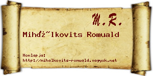 Mihálkovits Romuald névjegykártya